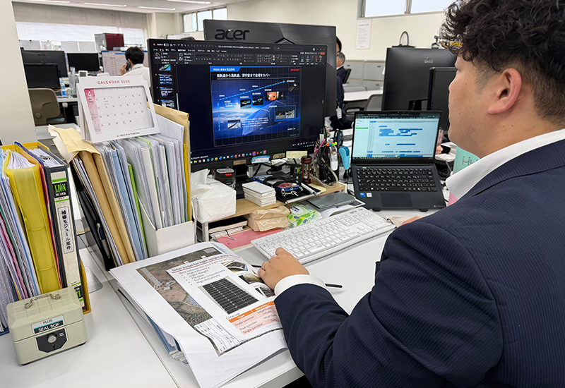 常に新しい情報にアップデートし提案資料を作成しています